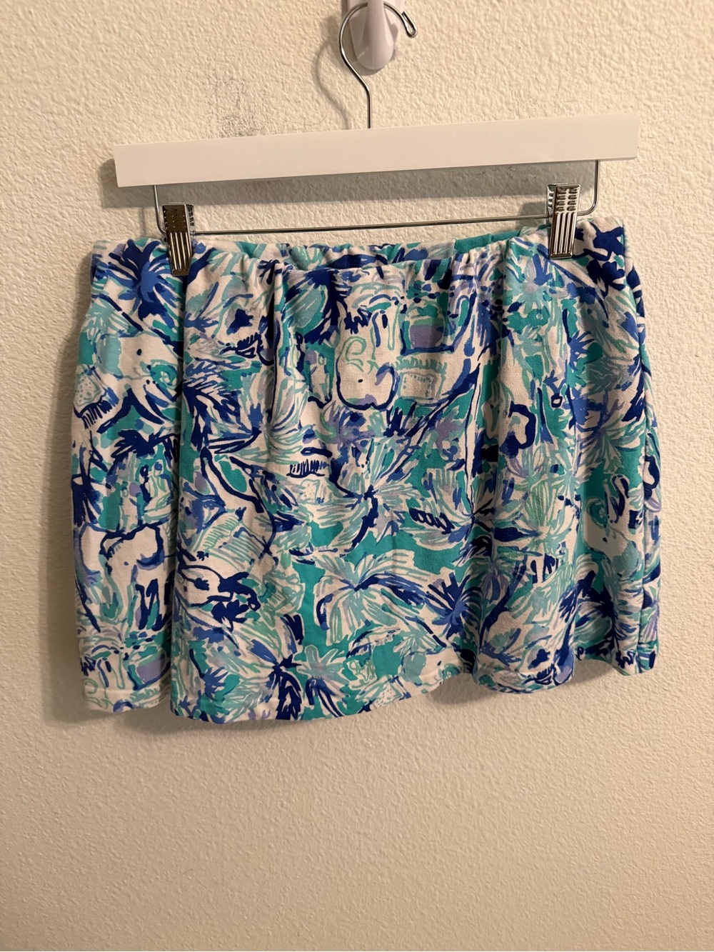 Lilly Pulitzer Blue & Teal Printed Mini Skirt